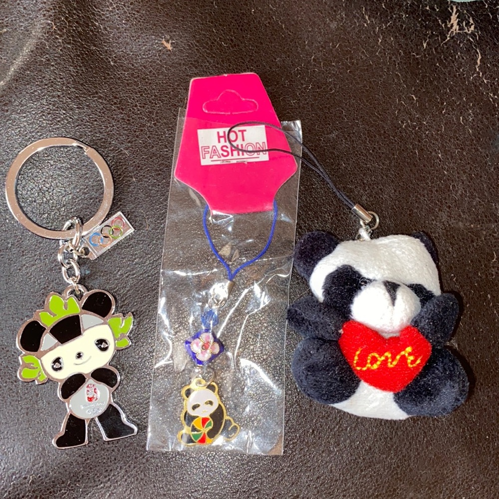 Pretty set Keychain of Panda different brands